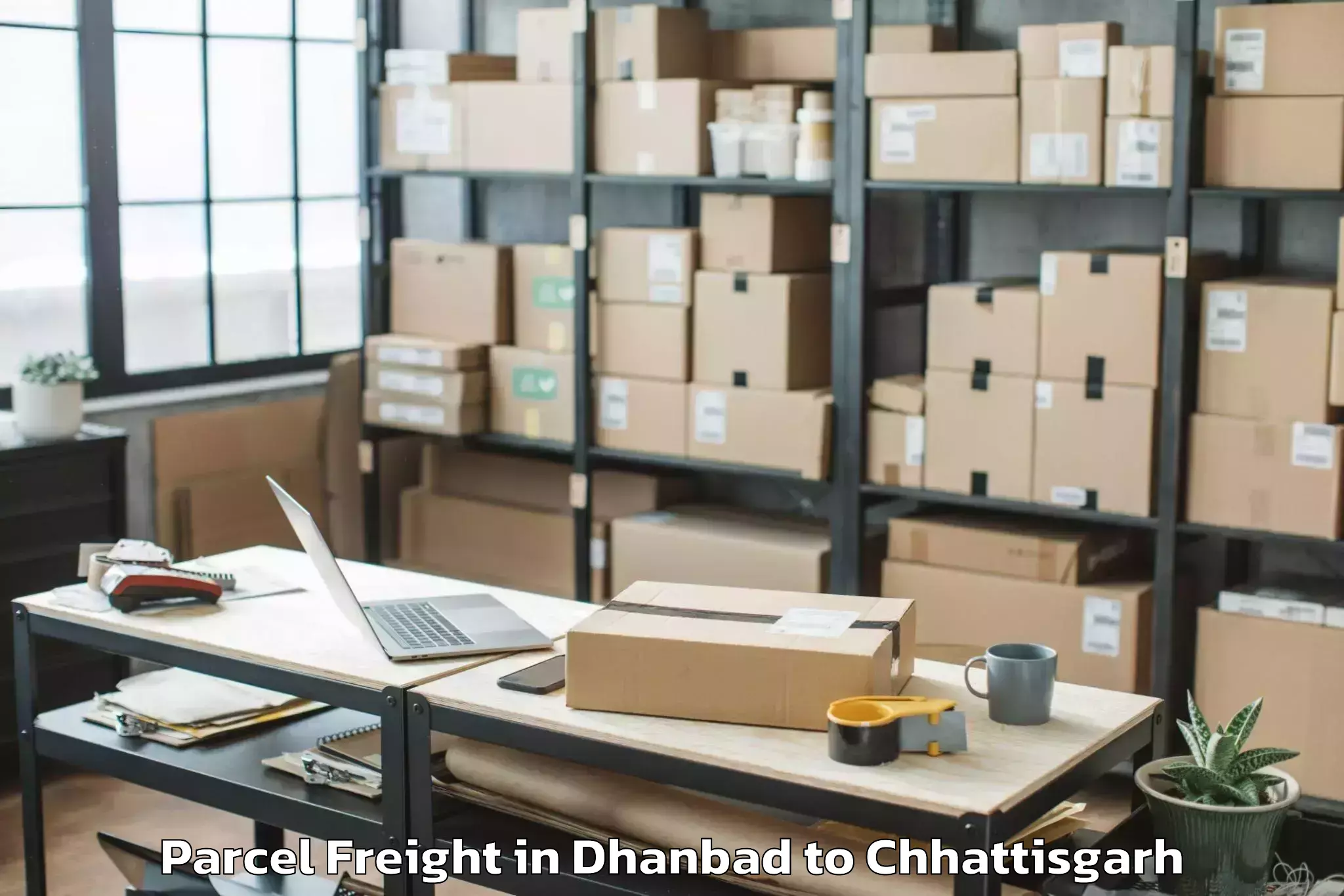 Dhanbad to Champa Parcel Freight Booking